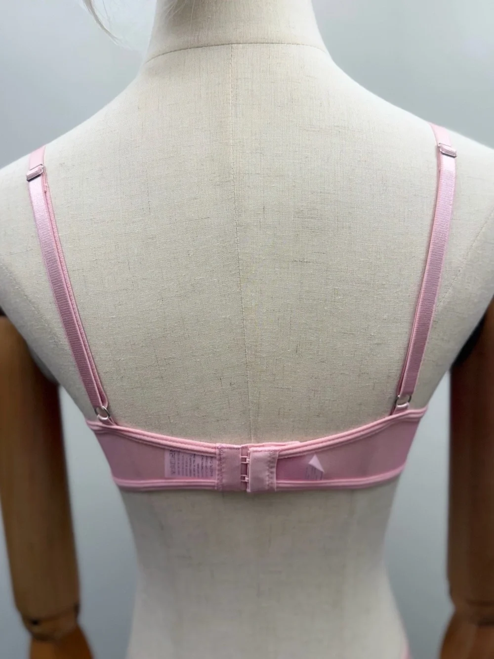 New Pink Floral Embroidered Sheer Lingerie Set Bra & Thong Size S